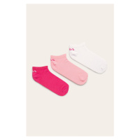 Ponožky Fila (3-pack) dámské, růžová barva