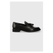 Kožené mokasíny Vagabond Shoemakers FRANCES 2.0 dámské, černá barva, na plochém podpatku, 5606.0