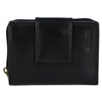 Menší a praktická dámská kožená peněženka Tina, černá