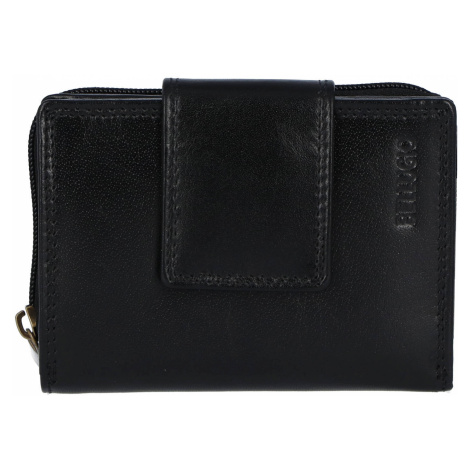 Menší a praktická dámská kožená peněženka Tina, černá Bellugio