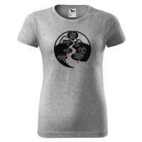 DOBRÝ TRIKO Vtipné dámské vodácké tričko NA ŘECE Barva: Tmavě šedý melír