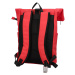 Trendy studenský roll-top batoh Nathal , zářivě červená
