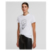 Tričko Karl Lagerfeld Ikonik Karl Outline T-Shirt - Bílá