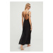 Plážové šaty Karl Lagerfeld černá barva