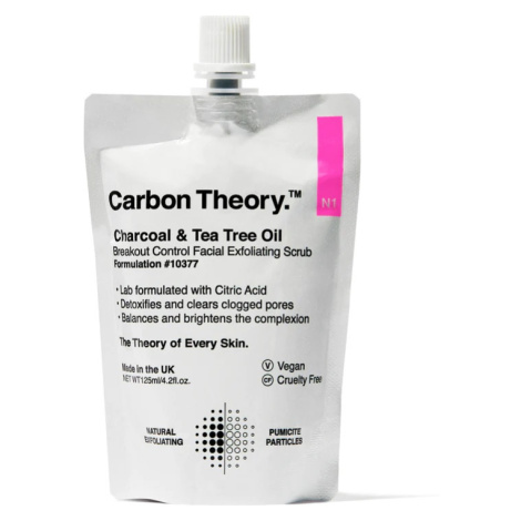 Carbon Theory Pleťový peeling Charcoal & Tea Tree Oil Breakout Control (Facial Exfoliating Scrub