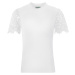 Bonprix BODYFLIRT tričko z jemného úpletu s krajkovými rukávy Barva: Bílá, Mezinárodní