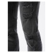 Černé pánské slim fit džíny s potrhaným efektem P1024