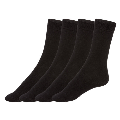 esmara® Dámské ponožky s BIO bavlnou, 4 páry (černá)