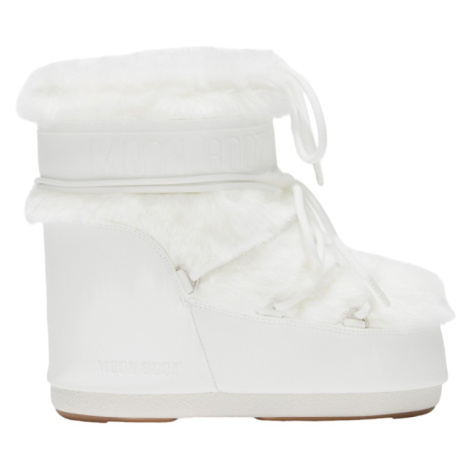 Moon Boot sněhule Icon Low Faux Fur white