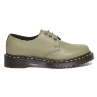 Kožené polobotky Dr. Martens 1461 dámské, zelená barva, na plochém podpatku, DM31696357