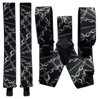 MTHDR Kšandy Suspenders Chains řetězy, černé (50162)