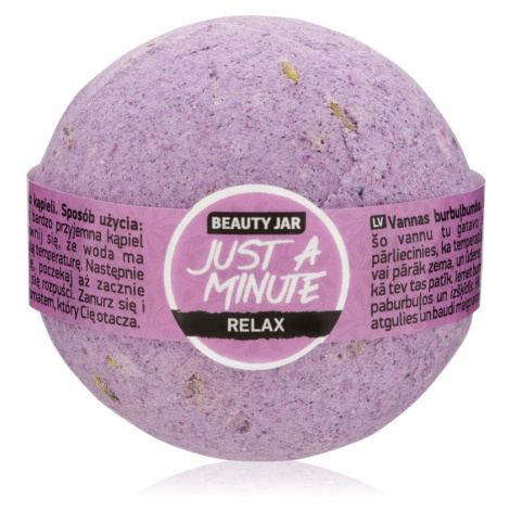 Beauty Jar Just A Minute Relax koupelová bomba se sladkým mandlovým olejem a levandulí 150 g