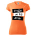 MMO Dámské sportovní tričko s vlastním potiskem Barva: Neonově mandarinková