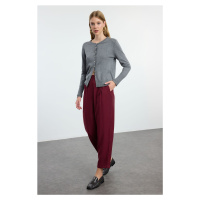 Trendyol Claret Red Balloon Pattern Woven Trousers