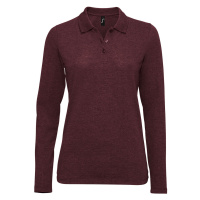 SOĽS Perfect Lsl Women Dámské polo triko dlouhý rukáv SL02083 Heather oxblood