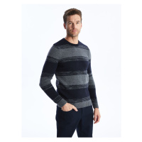 LC Waikiki Crew Neck Long Sleeve Color Block Men's Knitwear Sweater