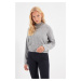 Trendyol Gray Stand Up Collar Knitwear Sweater