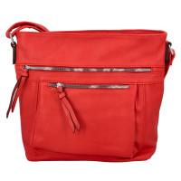 Větší dámská koženková crossbody Adéla, červená