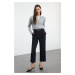 Trendyol Black Belted Ankle Length Woven Trousers