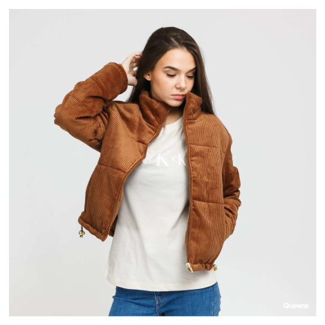 Urban Classics Ladies Corduroy Puffer Jacket Brown