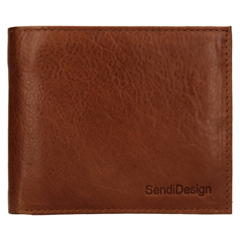 Pánská kožená peněženka SendiDesign Bredly - koňak Sendi Design