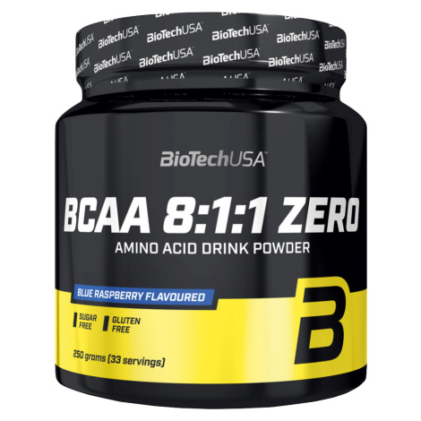 BioTech USA BCAA 8:1:1 Zero 250 g modrá malina