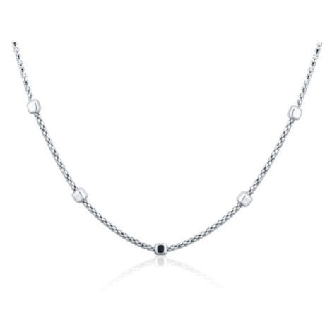 Stříbrný náhrdelník s kostičky STNAH0146F JVD