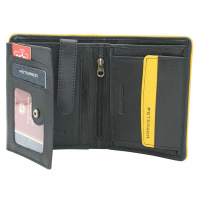 Pánská kožená peněženka Peterson PTN 303.03 černá / žlutá