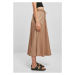 Ladies Satin Midi Skirt - softtaupe