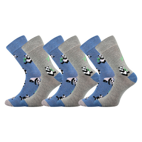 LONKA® ponožky Doble Sólo 16/panda 3 pár 117651