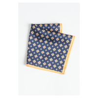 ALTINYILDIZ CLASSICS Men's Navy Blue-Mustard Patterned Handkerchief