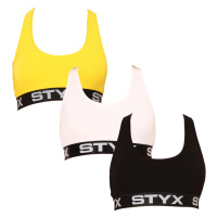 3PACK dámská podprsenka Styx sport vícebarevná (3IP09018)