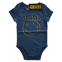 Nirvana kojenecké body tričko, Inverse Smiley Blue, dětské
