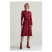 ŠATY GANT SLIM JERSEY SHIRT DRESS PLUMPED RED