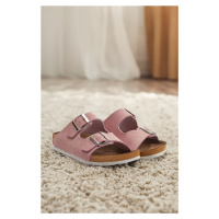 Trendyol Dusty Rose Double Buckled Women's Slippers