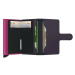 Kožená peněženka Secrid Miniwallet Matte Dark Purple-Fuchsia fialová barva