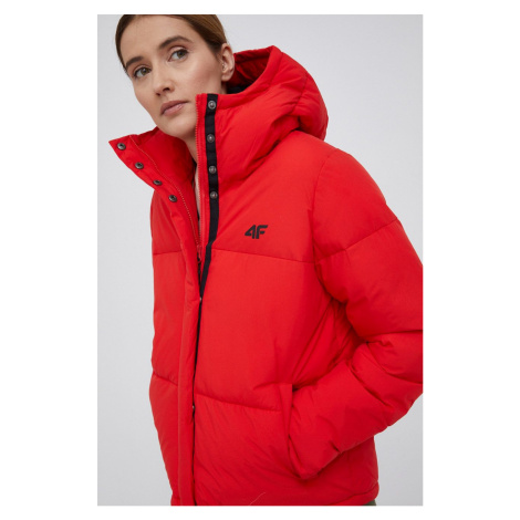 Zimní bunda 4F dámská, červená barva, zimní