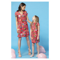 Jednoduché letní šaty vzorované pro dívku MMD34 MiniMom