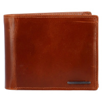 Pánská kožená peněženka na šířku Bellugio Axell, koňaková