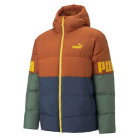 Puma POWER HOODED DOWN PUFFER JACKET Pánská péřová bunda, zelená, velikost