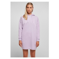 Dámské šaty // Urban Classics Ladies Organic Oversized Terry Hoody Dress lilac