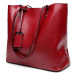 Tmavě červená dámská přehledná kabelka Braslen Lulu Bags