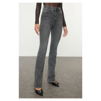 Trendyol Anthracite High Waist Flare Jeans