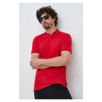 Bavlněné polo tričko Tommy Hilfiger červená barva