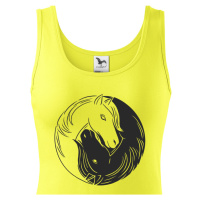 Dámské tričko pro milovníky koní - Jing jang koně - pro milovnici koní