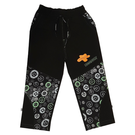 Chlapecké softshellové kalhoty - NEVEREST FT6281cc, černo-zelená Barva: Černá