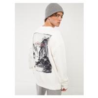 LC Waikiki Men's Oversize Crew Neck Long Sleeve Printed Sweatshirt