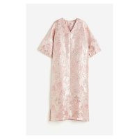 H & M - Kaftanové šaty z brokátu - růžová