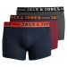 Jack & Jones Plus Boxerky námořnická modř / šedý melír / tmavě oranžová / burgundská červeň / bí