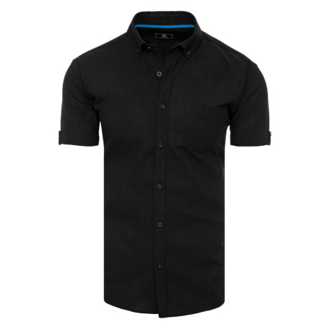 Černá pánská košile s krátkým rukávem Dstreet